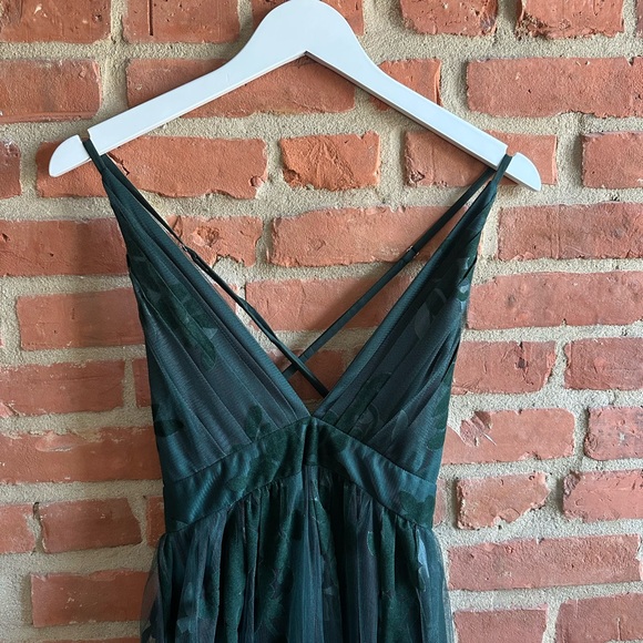 VICI Maxi Sheer Green Dress. Size Small. - Picture 2 of 5